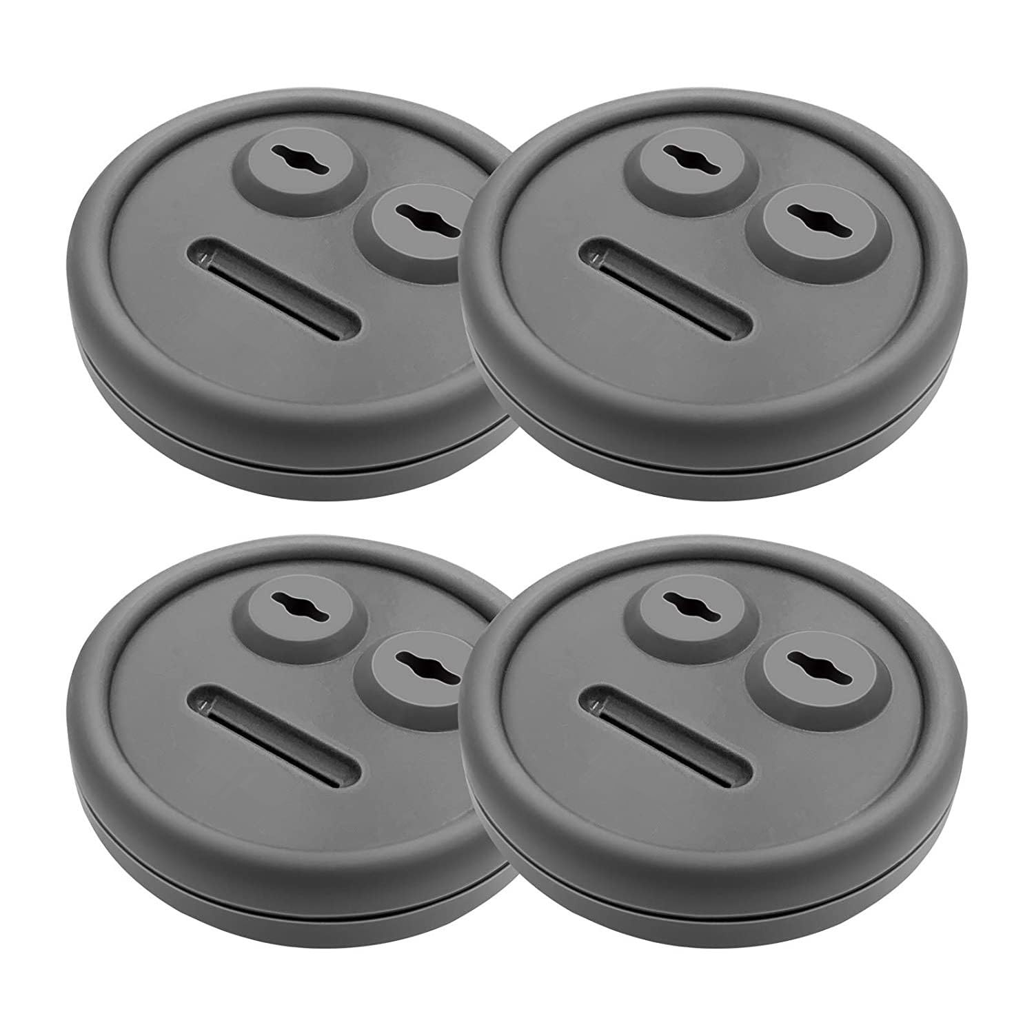BBQ Thermometer Grommet Kit (4 Pack) - High Temp Silicone Probe Port Seal for Weber Smokey Mountain 14"/18"/22" - Replacement Grill Accessories image number 1