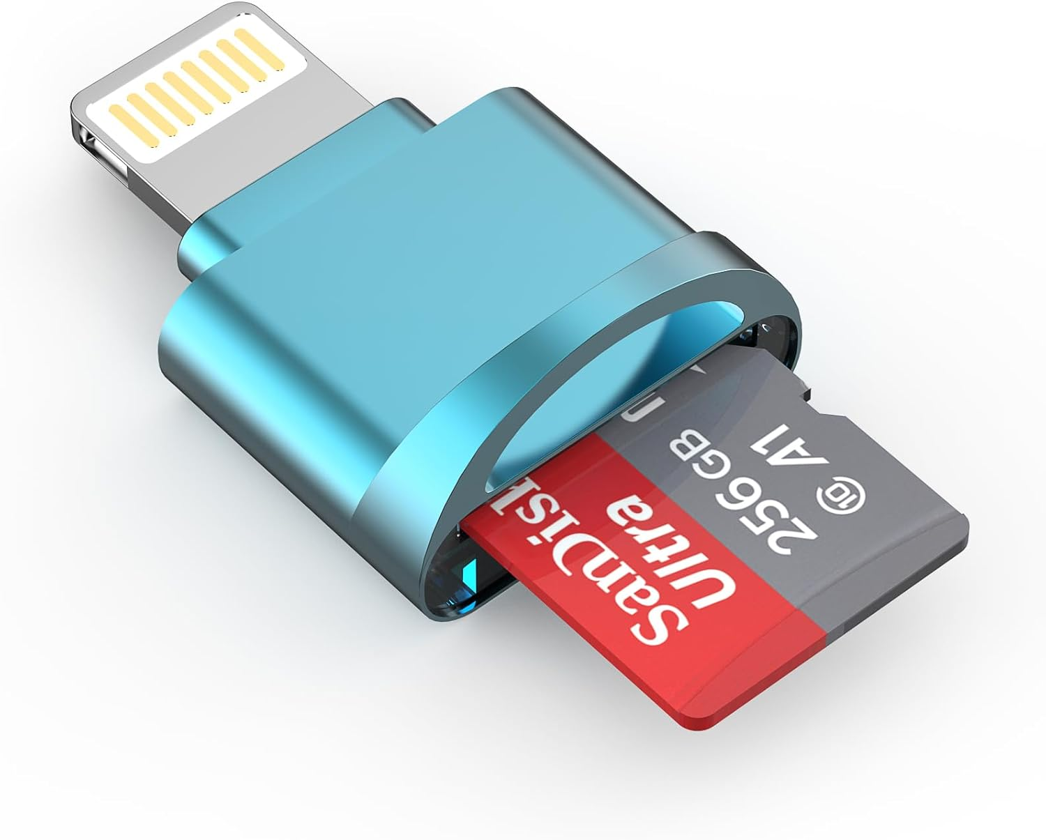 [Apple Mfi Certified] Lightning to SD Card Camera Reader for Iphone Ipad, Dual Slot Ipad Sd/Micro Memory Adapter, Trail Game Viewer, No App Required Plug & Play (T-X-FBA-116)