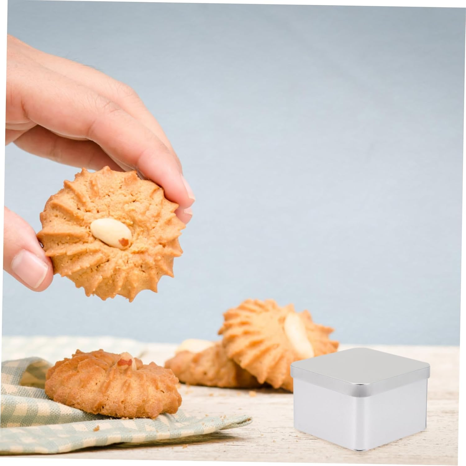 GRIRIW 5Pcs Tinplate Storage Can Home Tea-Leaf Jar Tea Container Home Supply Tin image number 3