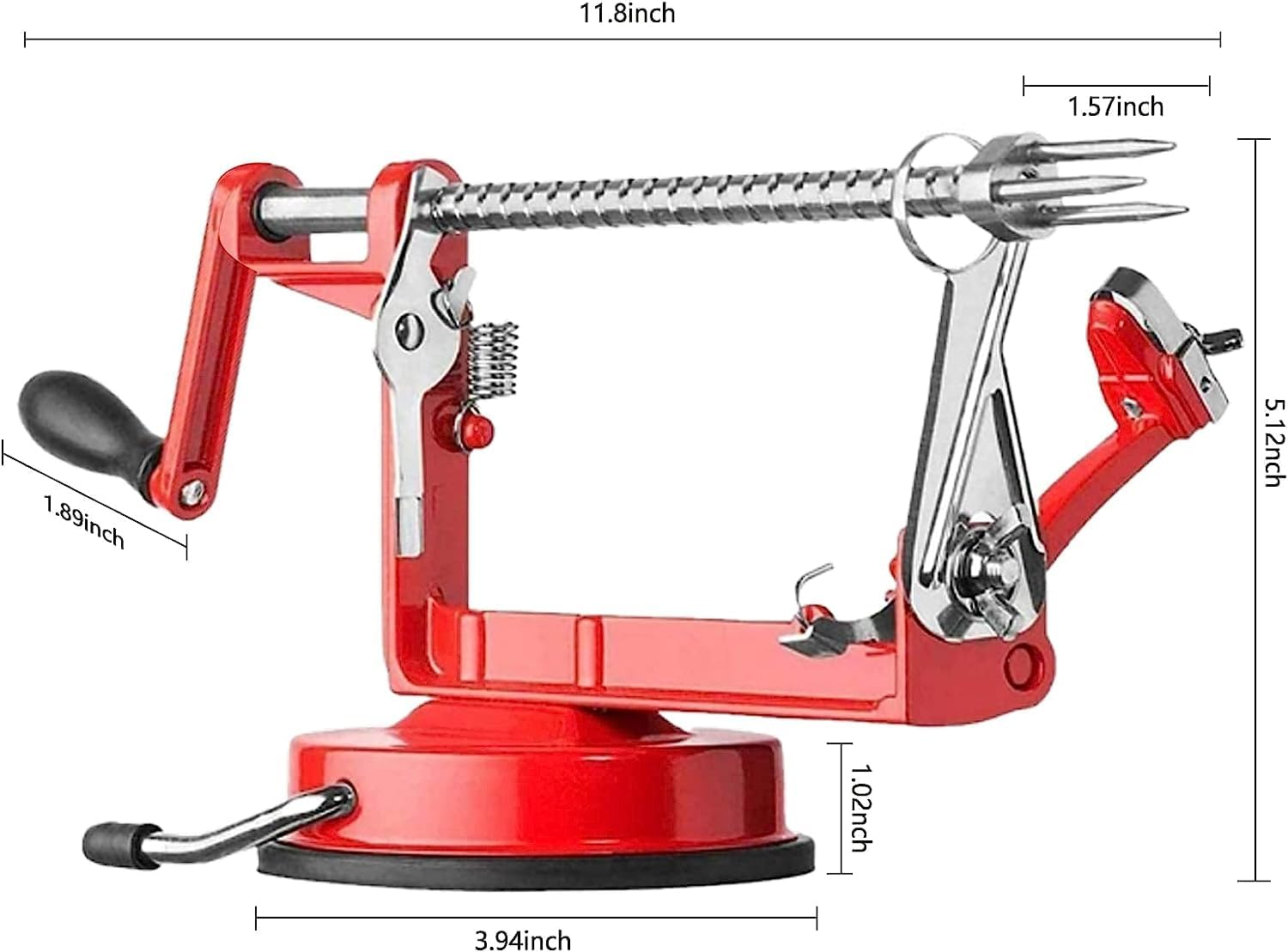 3 in 1 Apple Peeler Corer, Potato Pear Fruit Peeler Slicer Corer with Stainless Steel Blades and Powerful Suction Base, Kitchen Tool for Apple and Potato image number 5