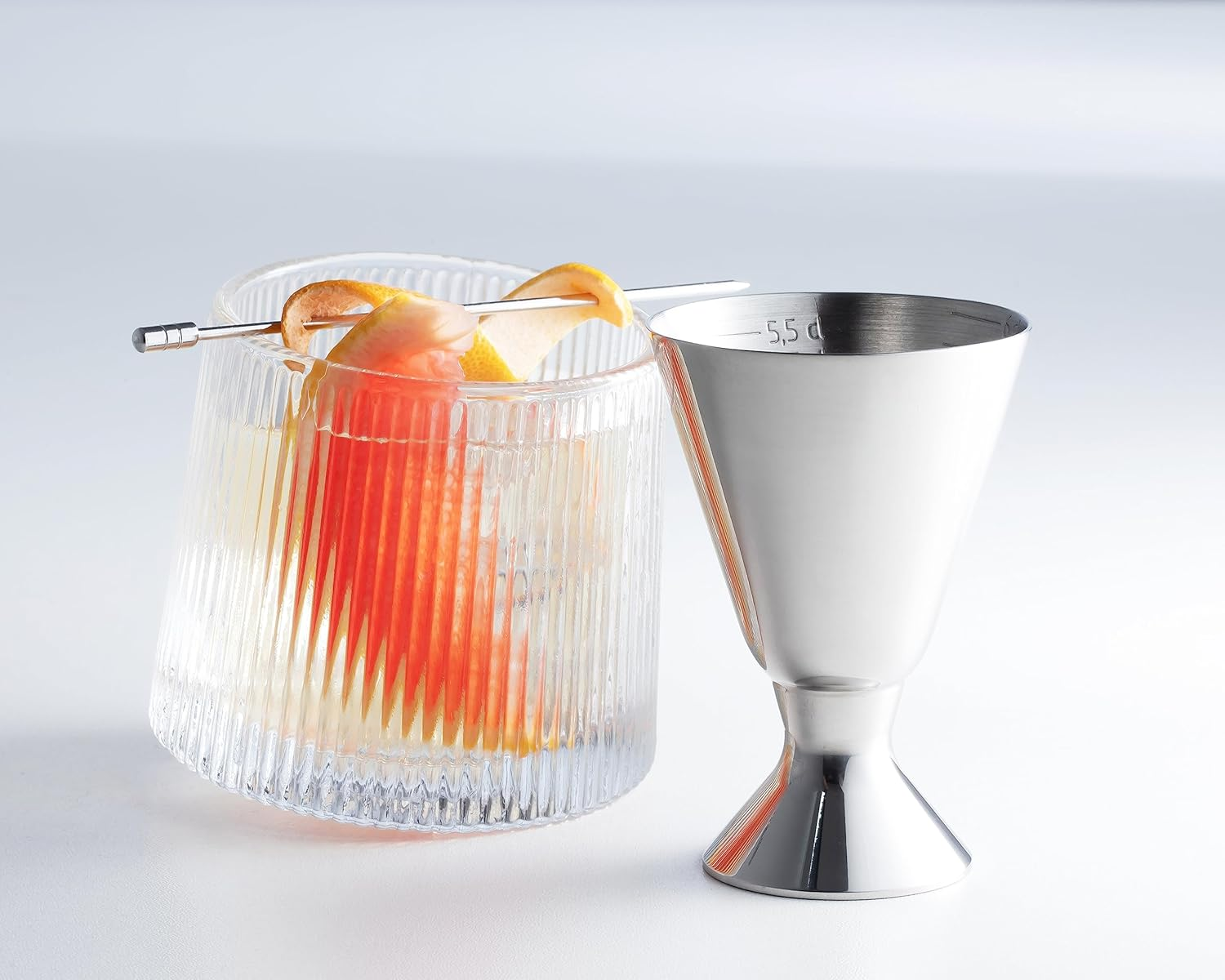 Heavy Duty Measuring Cup, 70Ml Cocktail Jigger with Engraved Measuring Marks from 10Ml for Each 5Ml, Heavy Metal in Mirror Polished, One Jigger image number 3