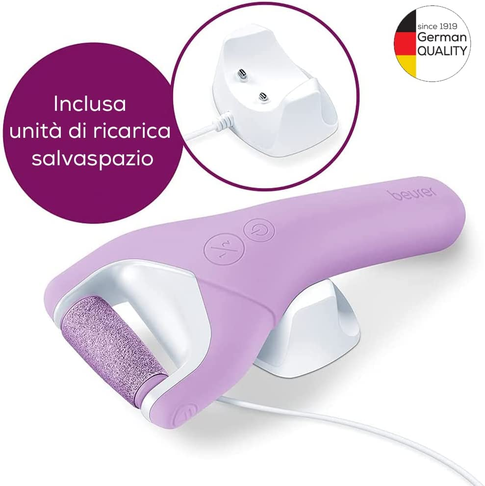 Beurer MP 59 Waterproof Callus Remover, Electric Callus File with 2 Speed Levels, Also Suitable for Strong Calluses, Battery Operated, for Wet and D image number 2