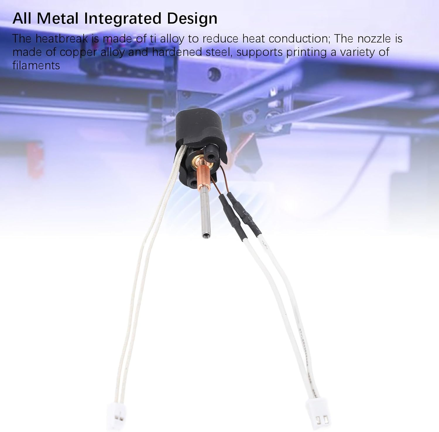 Ceramic Hotend for Ender 3 V3 plus 3D Printer, 0.4Mm Bimetallic Nozzle Extruder Hot End, High Fast Printing Integrated Hot End for 3D Printer Mini Extrusion Head Kit image number 1