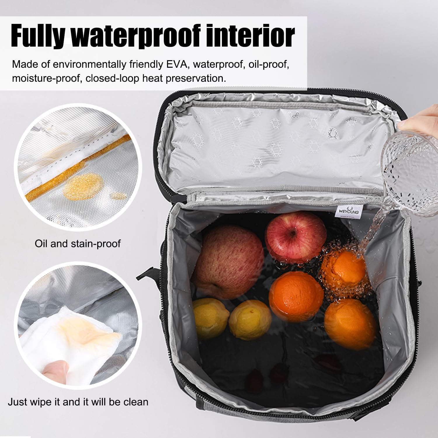 GIOD Picnic Backpack, Comfortable Insulated Cooler Backpack, Keep Cool, Waterproof and Leakproof 20 L Capacity Cooler Bag, Outdoor Travel Backpack, Thickened Insulation Backpack (Navy) image number 6