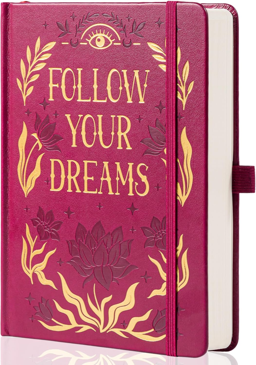 MGGAO College Rule Notebook for Women Men, 318 Numbered Pages Journal, A5 Butterfly Floral Journals for Writing, Aesthetic Notebooks, Work School Note Taking, 5.4" X 8.4"