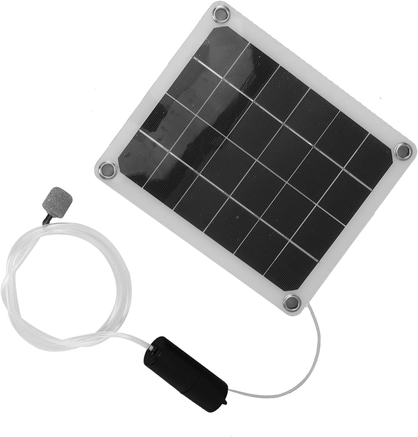 Solar Air Pump Bubbler for Fish Pond, 20W Aerator with Bubble Stones - Noiseless Aquarium Air Pump, Efficient Energy Saving Pond Bubbler image number 5