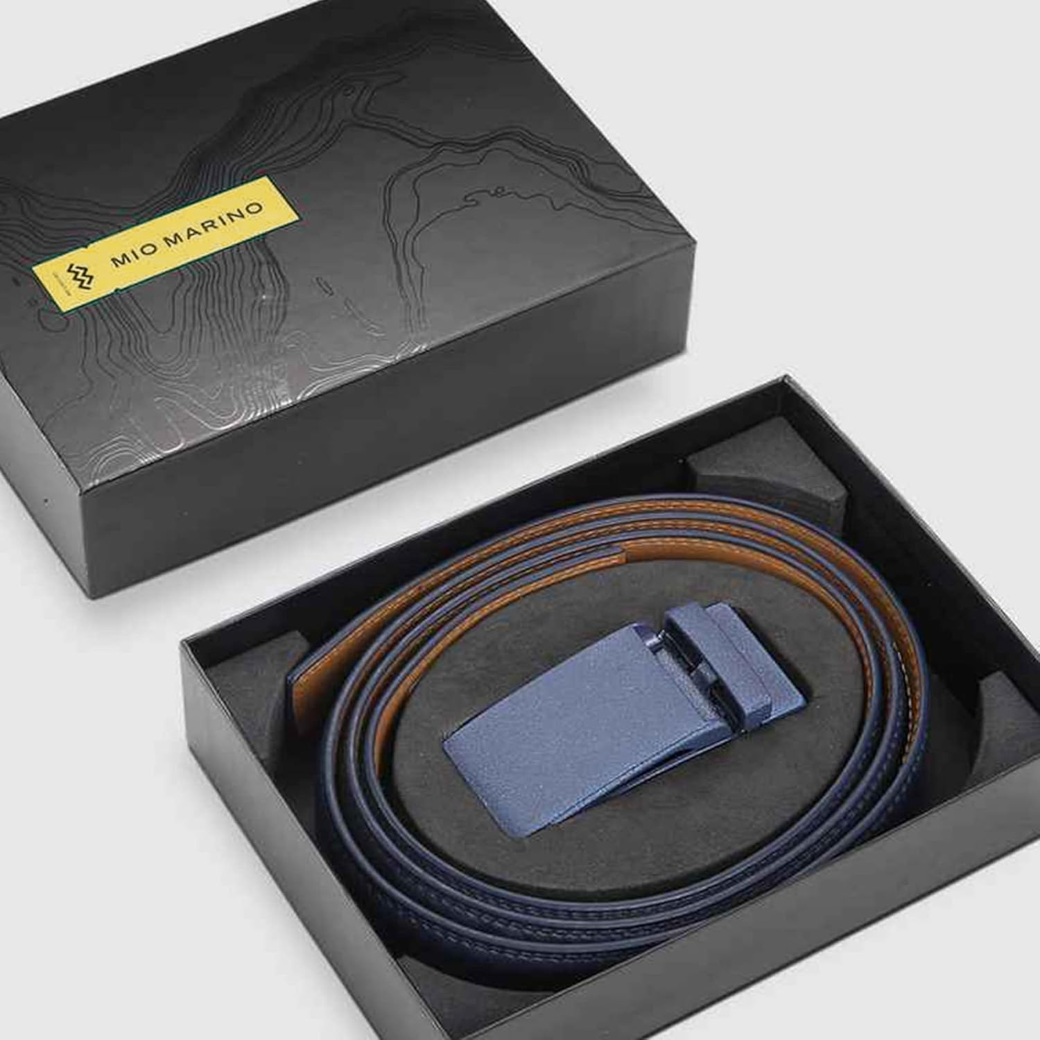 Marino Avenue Men'S Genuine Leather Ratchet Dress Belt with Linxx Buckle, Enclosed in an Elegant Gift Box image number 4