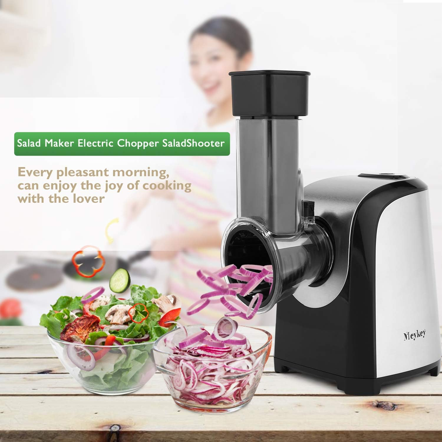 MEYKEY 150W Electric Vegetable Cutter 5 in 1 Multifunctional Vegetable Cutter image number 5