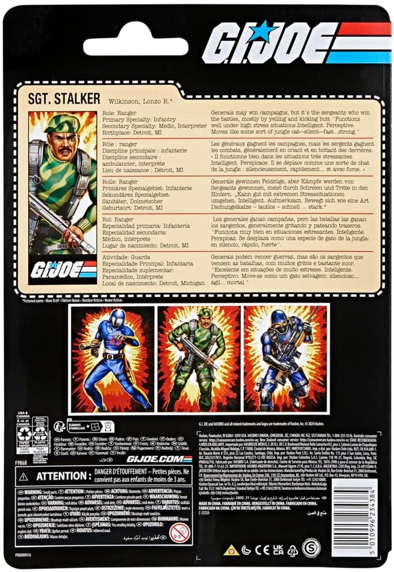 G.I. Joe Classified Series Retro Cardback SGT. Stalker, Collectible 6 Inch Action Figure with 8 Accessories image number 5