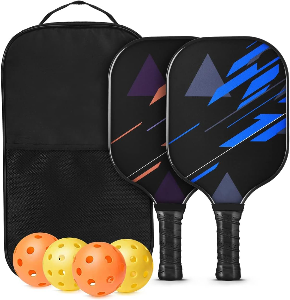 Pickleball Paddles USAPA Approved Lightweight Pickleball Rackets, Durable Fiberglass Surface with Polypropylene Honeycomb Core, Cushion Grip and Carry Bag for Beginner image number 1