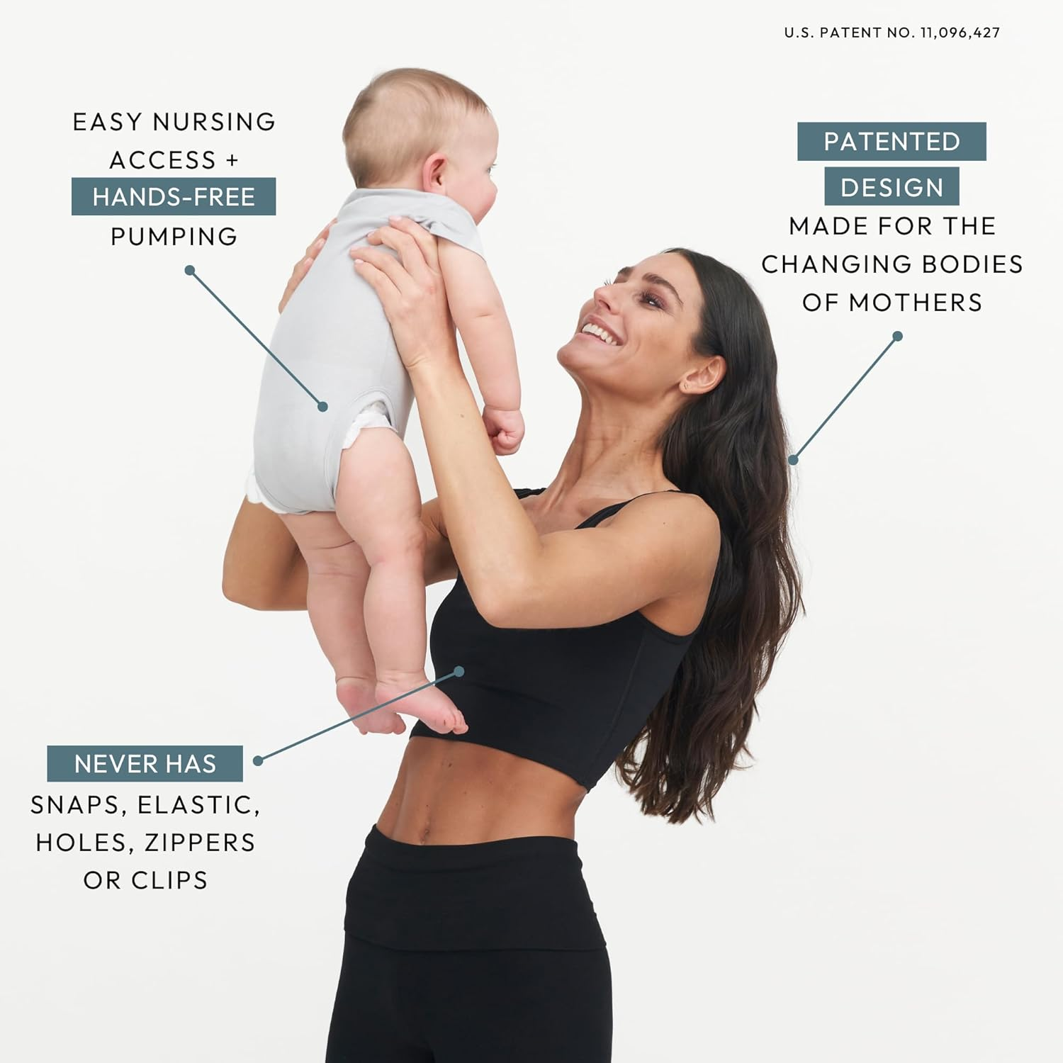 Larken X Relaxed Bra &ndash; All in One Nursing and Hands Free Pumping image number 2