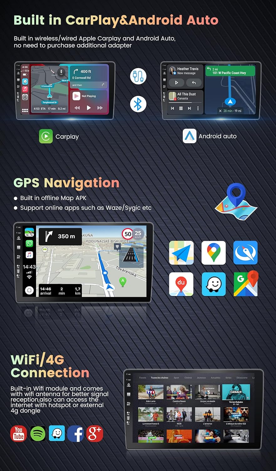 Car Stereo Radio for Honda Civic RHD 2006-2011 - 10.1 Inch Wireless Carplay&Android Auto GPS Wifi Bluetooth FM Backup Camera SWC (Fit for Bose System), 2+32Gb,Android 14