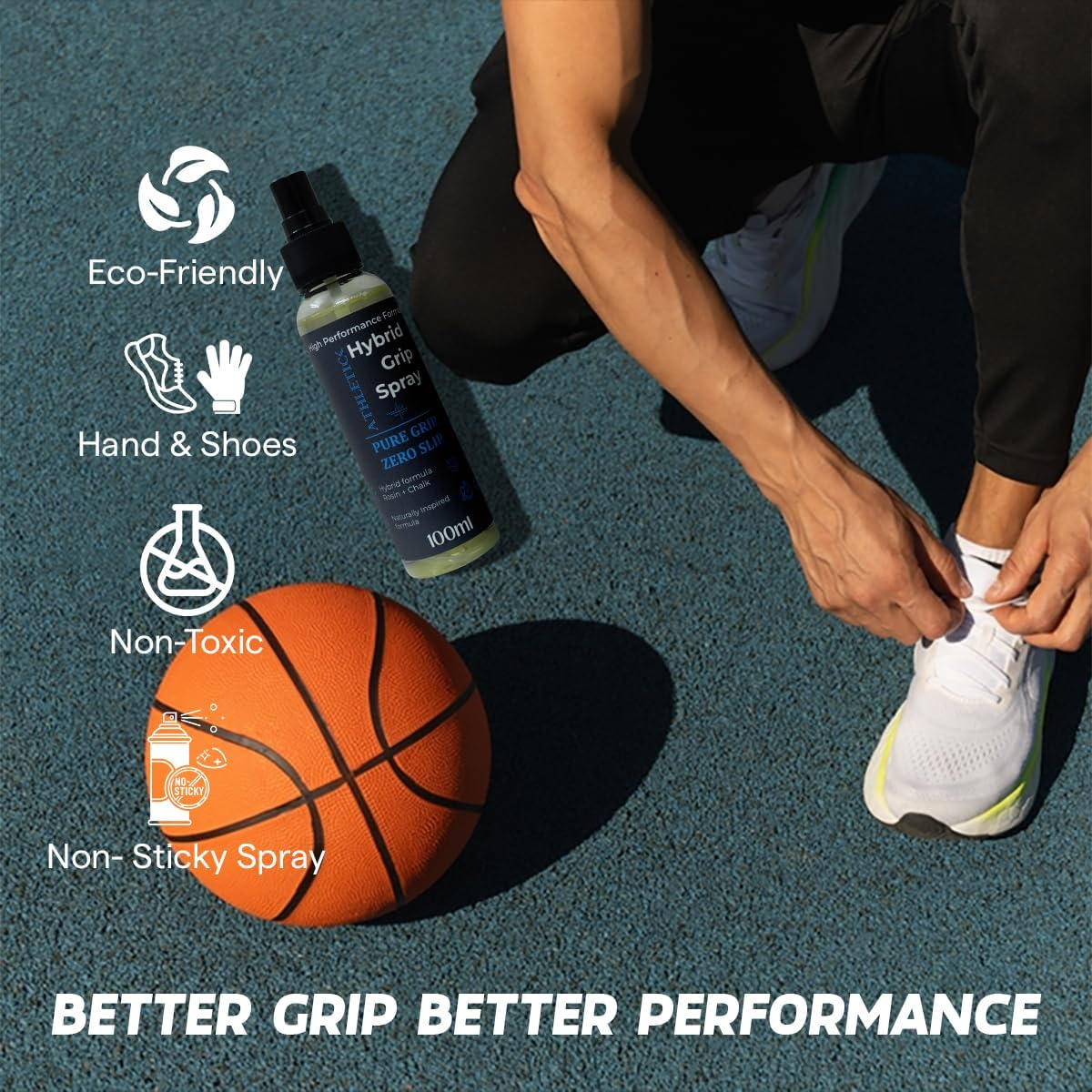 Athletick Hand Grip Strengthener Spray&ndash; Gym Accessories for Pull up Bar, Calisthenics, Exercise & Fitness Equipment, Grip Strength Trainer, Tennis Grip, Golf Grip Trainer, Pickleball image number 1