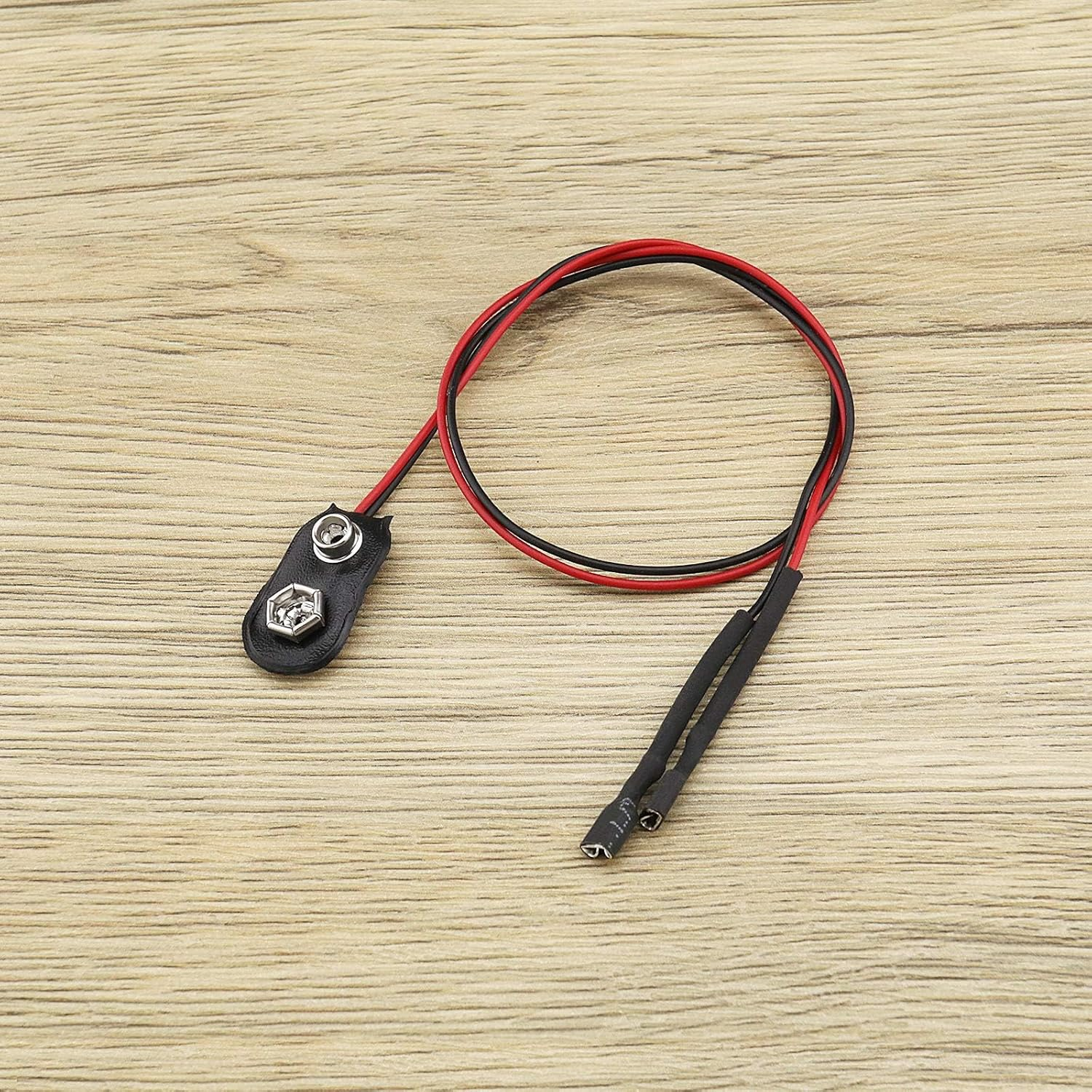 Emagtech 10PCS 9V Battery Clip Connectors Tinned Snap Strap Wire Lead & Crimp Terminals 35Cm for Power LED or Other Equipment with 9V Battery image number 1