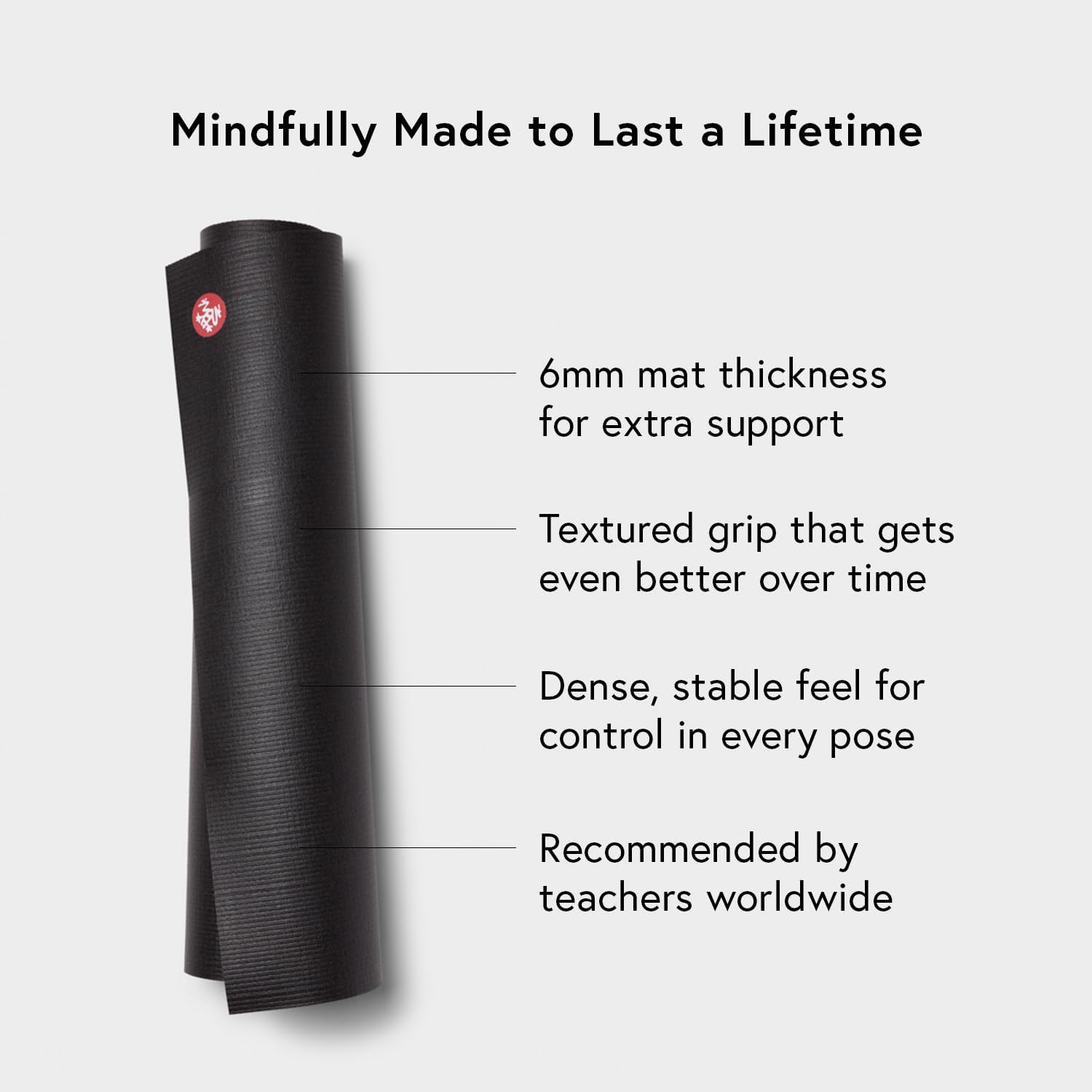 Manduka PRO Yoga and Pilates Mat - 71", Black Magic image number 1