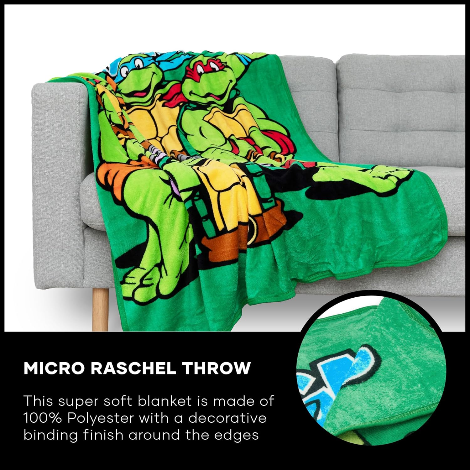 Nickelodeon'S Teenage Mutant Ninja Turtles, Cowabunga Dudes Fleece Throw Blanket, 46" X 60", Multi Color image number 4