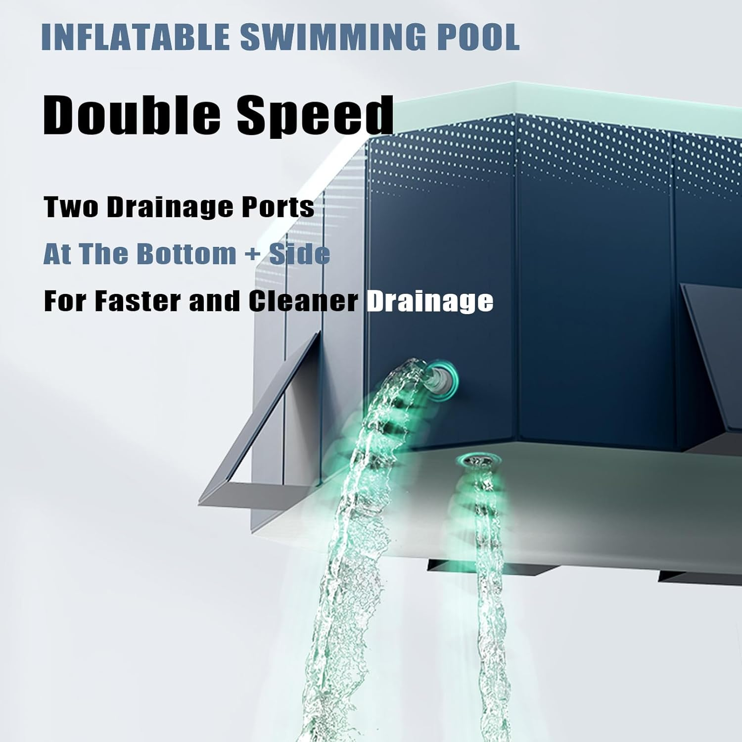 Large Swimming Pool Foldable, 1.6-3M Thicken Wear Resistant Pool Outdoor Non Inflatable No Air Leakage Padding Pool Summer Water Games Party 185Cm image number 6