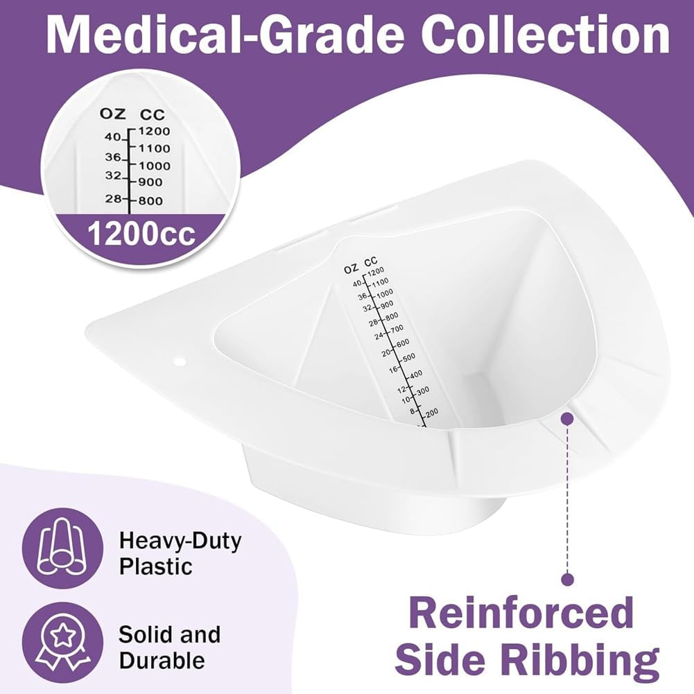 10Pcs Urine Hats for Toilets Urine Collection Hats Toilet Hats Urine Cups Pee Cup Urine Collector for Women,40Oz/1200Cc image number 2