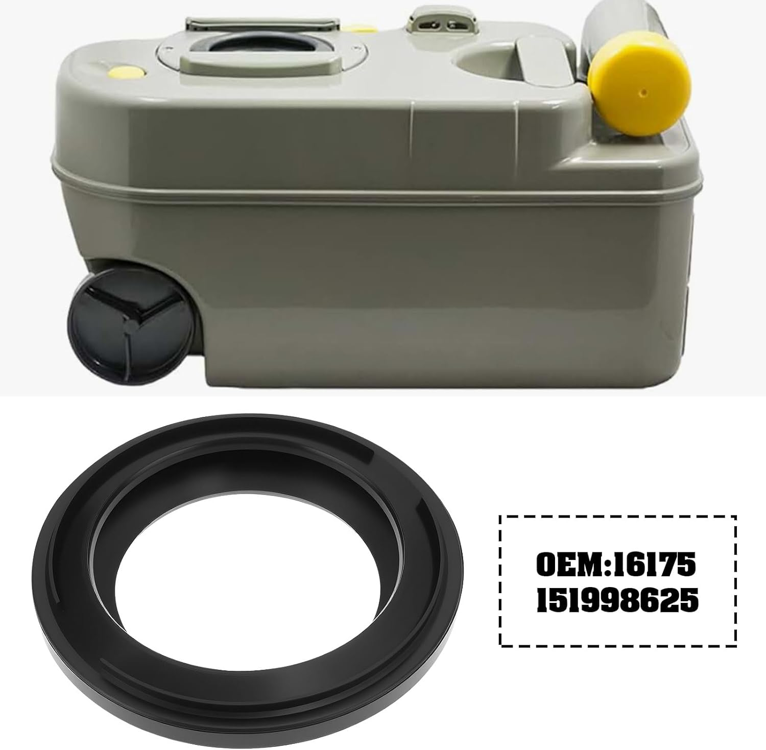 Toilet Cassette Lip Seal 16175 151998625 Compatible with Thetford C2 C3 C4 Pre June 2000 image number 1