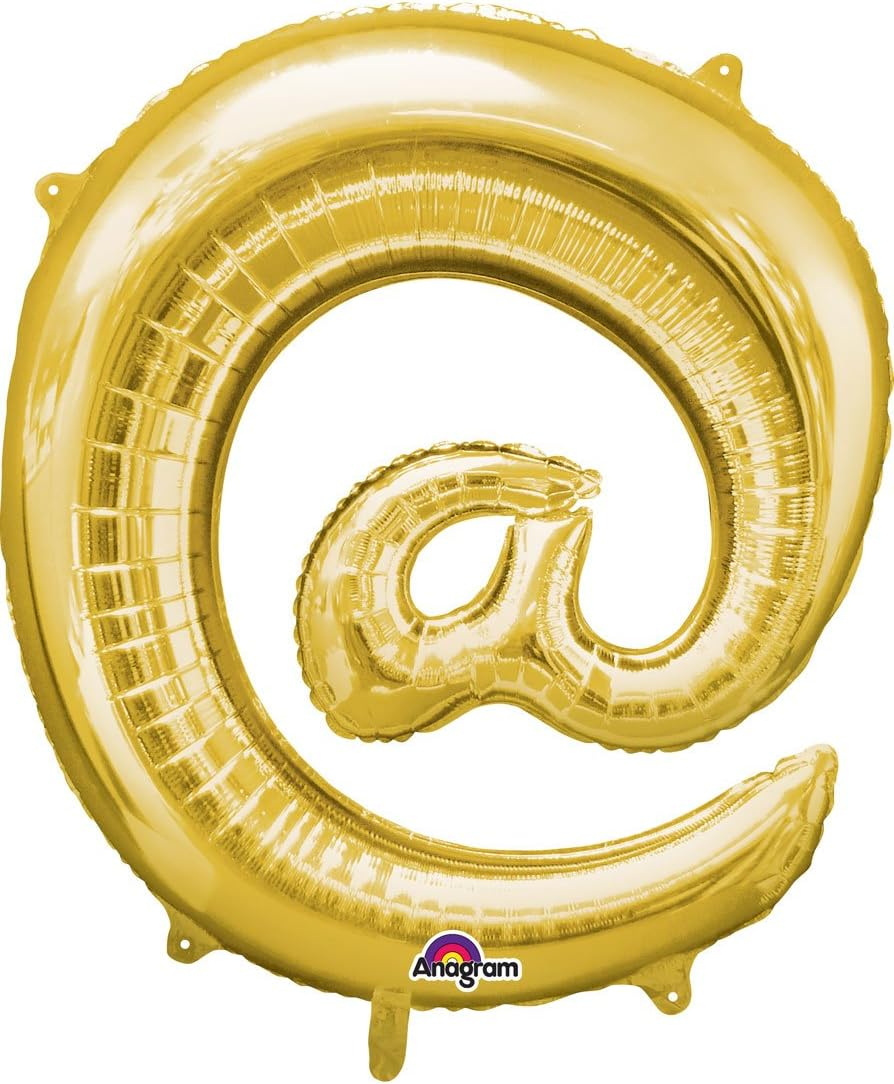 Anagram Supershape Letter J L34 Foil Balloon, 86 Cm Length, Gold