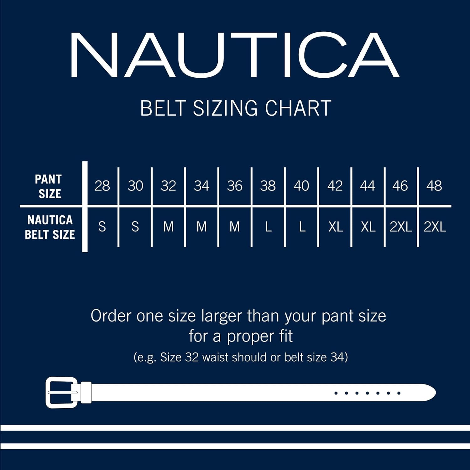 Nautica Mens Bold Fashion and Dress Leather Belt with Metal Buckle, Leather Laced image number 3