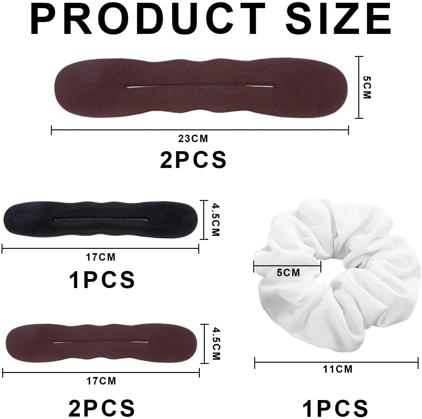 5 Hair Pins and 1 Elastic Hair Ring, Hairstyle Making Tool, Creative Portable Hair Brown image number 3