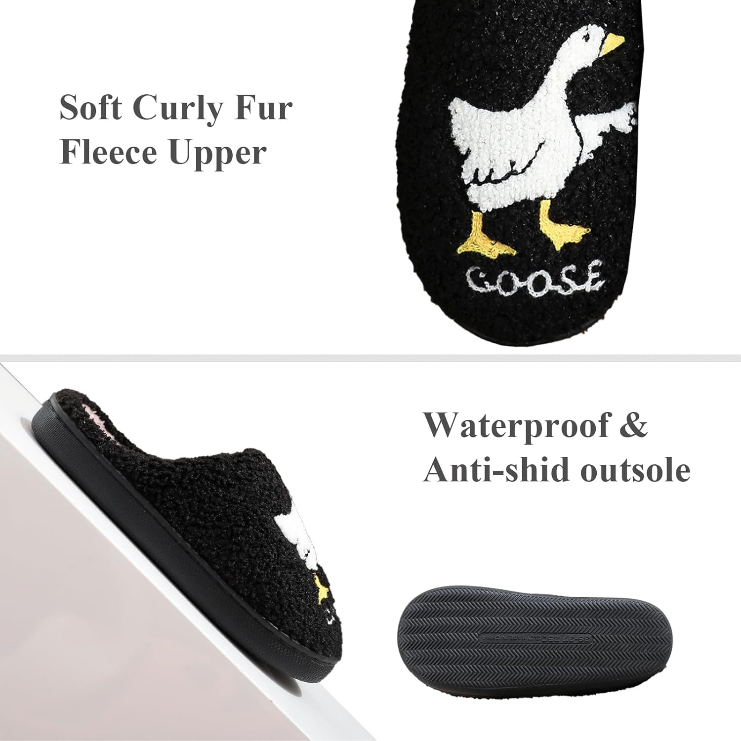 Women'S Men'S Home Slippers Love Cartoon Retro Soft Plush Lightweight Slippers Slip-On Cozy Indoor Outdoor Couple Slippers Slip on Anti-Skid Sole image number 4