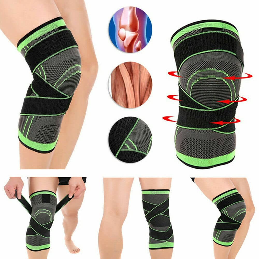 AIMALL 3D Weaving Knee Brace Support &ndash; Breathable Knee Sleeve for Running, Jogging, Joint Pain Relief, High Elasticity, Knee Stabilizer for Tendonitis, Swelling, & Injuries - Black-S image number 4