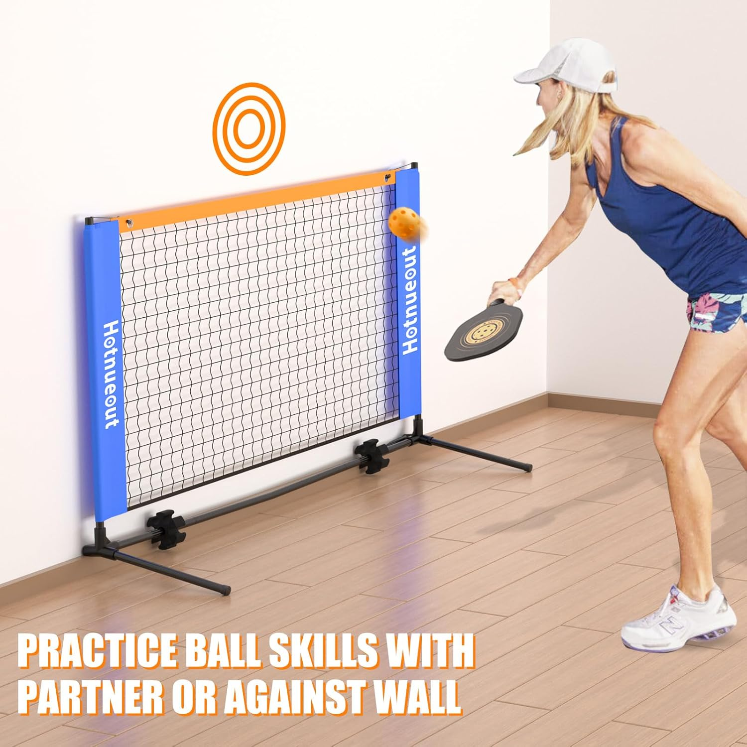 Small Mini Pickleball Net 5FT Portable Game Pickleball Practice Net for Driveway, Outdoor Indoor Pickle Ball Equipment Dink Training Aid image number 3
