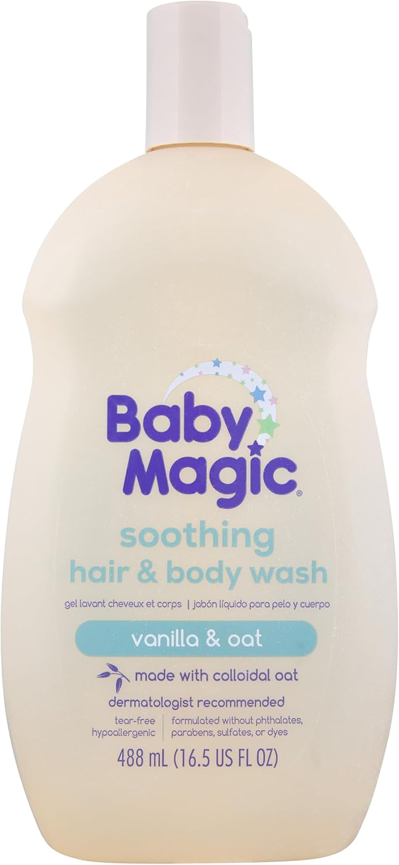 Baby Magic Soothing Hair & Body Wash | 488Ml | Vanilla & Oat | Made with Colloidal Oat | Dermatologist Recommended | Hypoallergenic image number 3