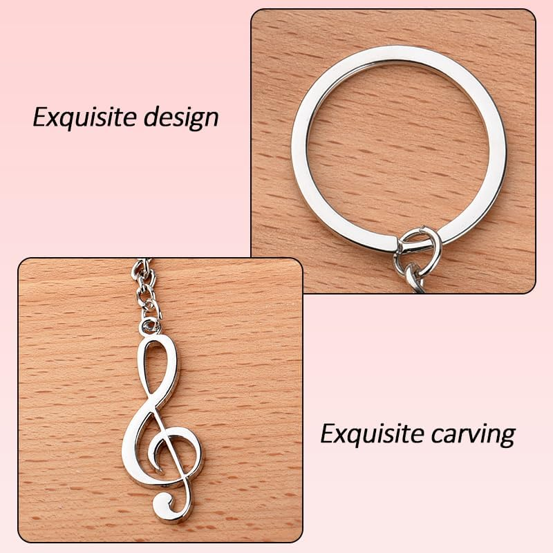 Music Lover Musicial Birthday Gifts for Musicians Music Note Keychain for Women Men Singer Music Theme Party Favors - Colorful image number 4