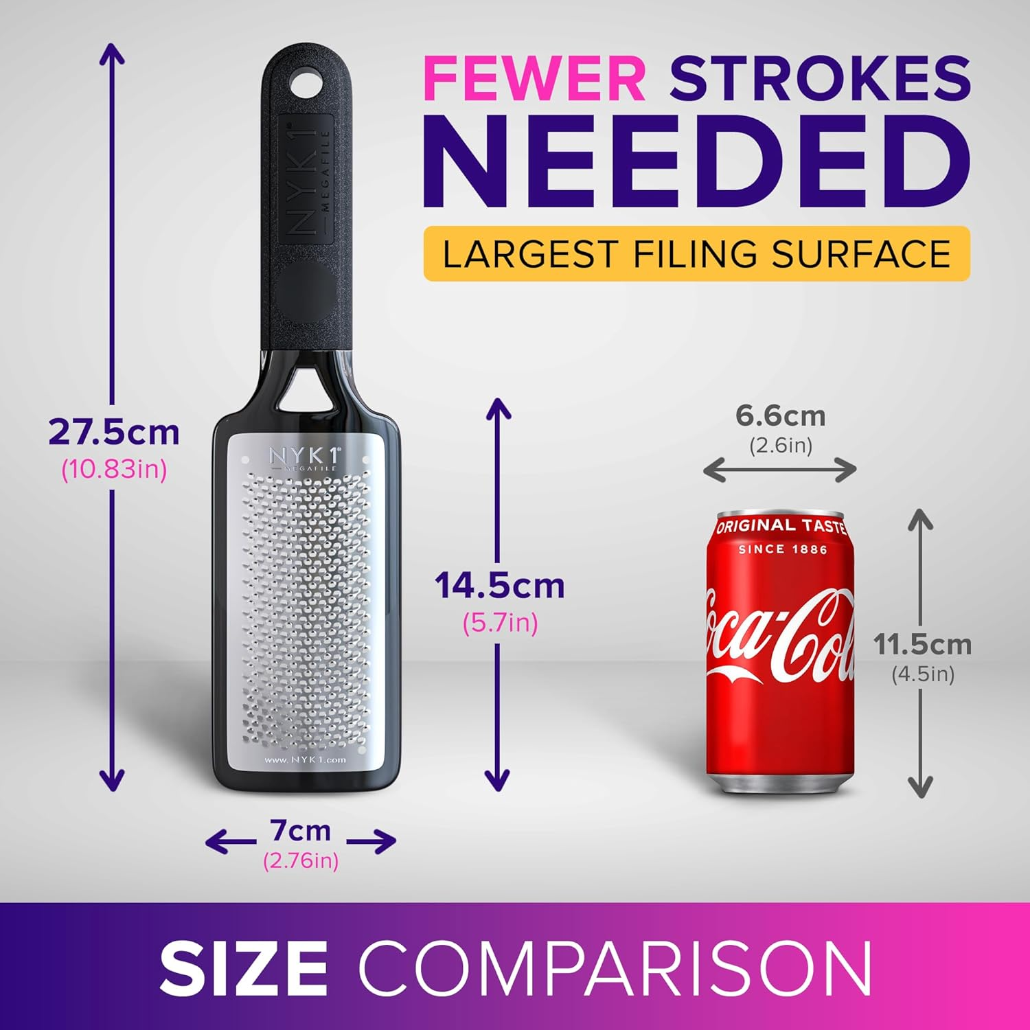 RUSTPROOF Foot File Callus Remover for Feet with Skin Catcher (XL Size) NYK1 MEGAFILE Foot Callus Remover for Wet & Dry Use - High-Performance Feet Scrubber with Textured Grip for Non-Slip Control image number 6