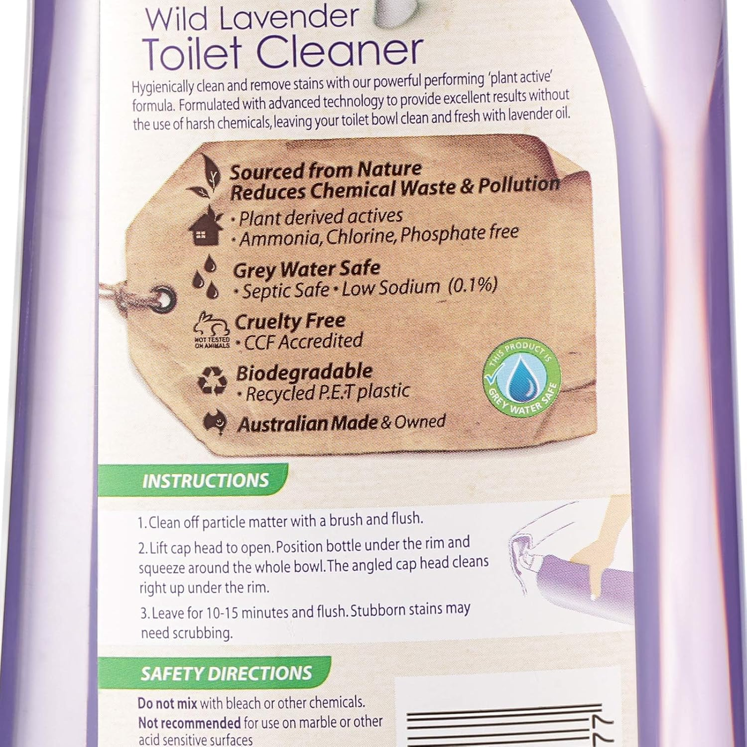 Earth Choice Lavender Toilet Cleaner Liquid 750 Ml image number 1