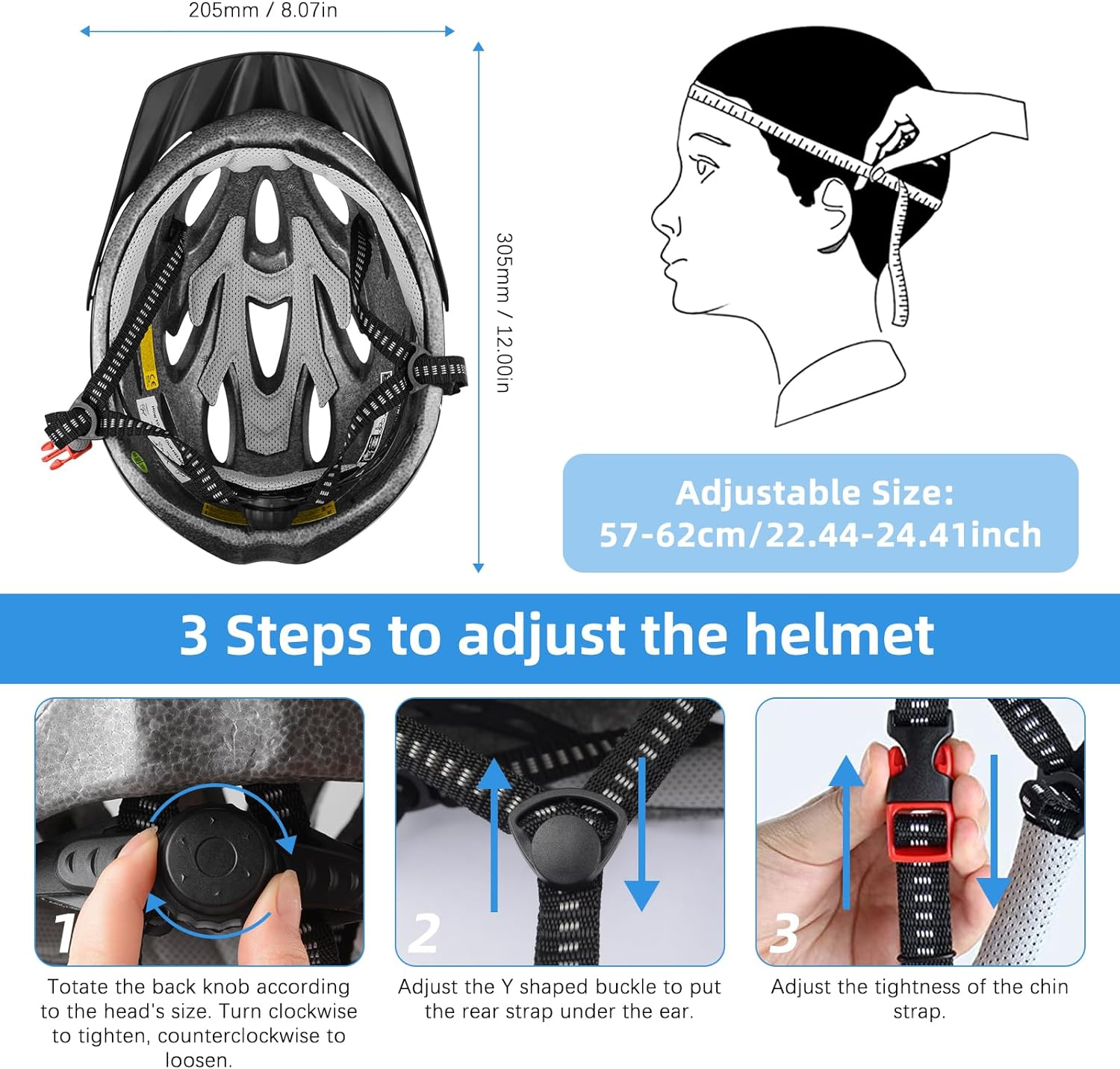Bike Helmet Adult, Shinmax Bicycle Helmet Men Women CPSC&CE Certified with Detachable Sun Visor Lightweight Durable Breathable Adjustable Cycling Helmet for Mountain&Road (HT-12) image number 2