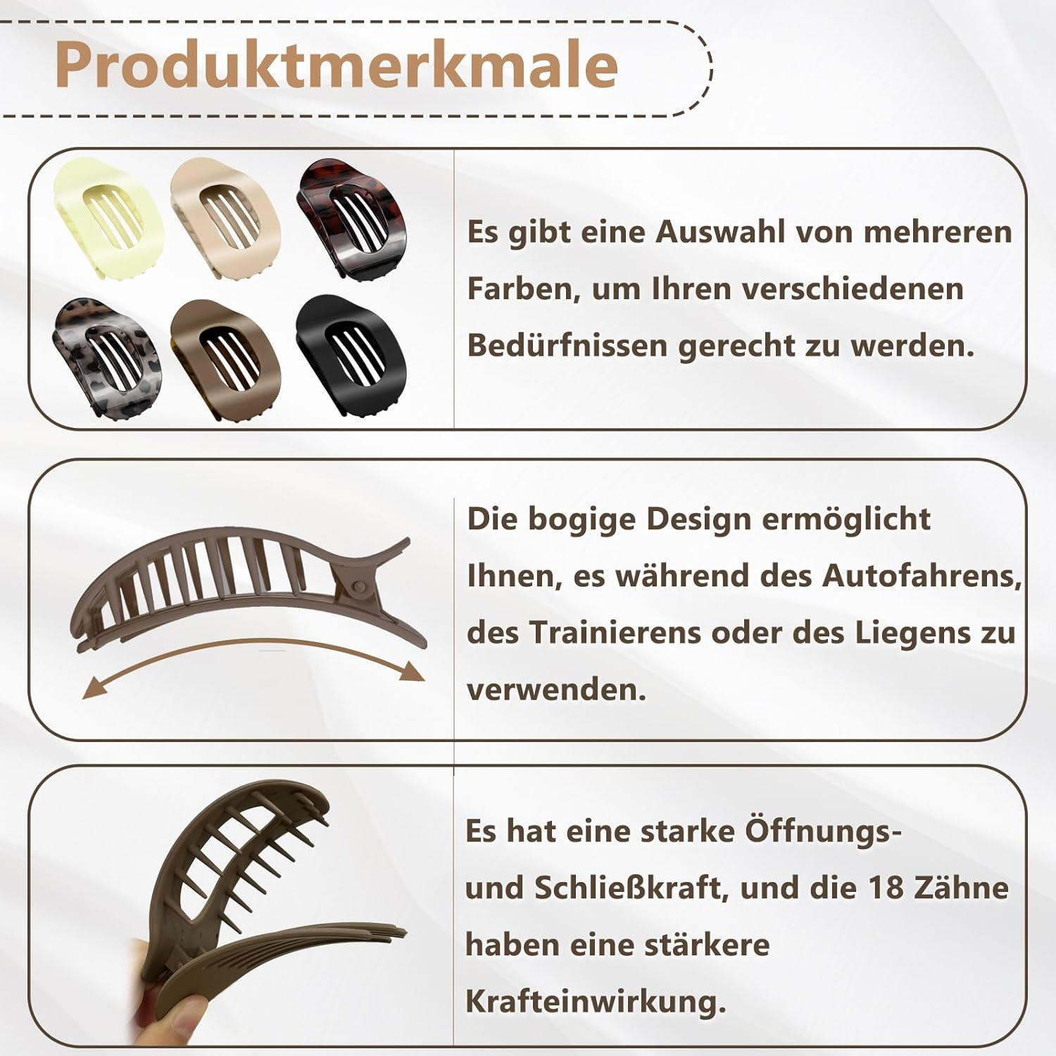 Alethron Pack of 6 Flat Hair Clips for Women, Classic Multi-Colour, Hair Clip, Medium Flat Women'S Hair, Strong Hold Side Hair Clips, Strong Hold for Thick and Thin Hair