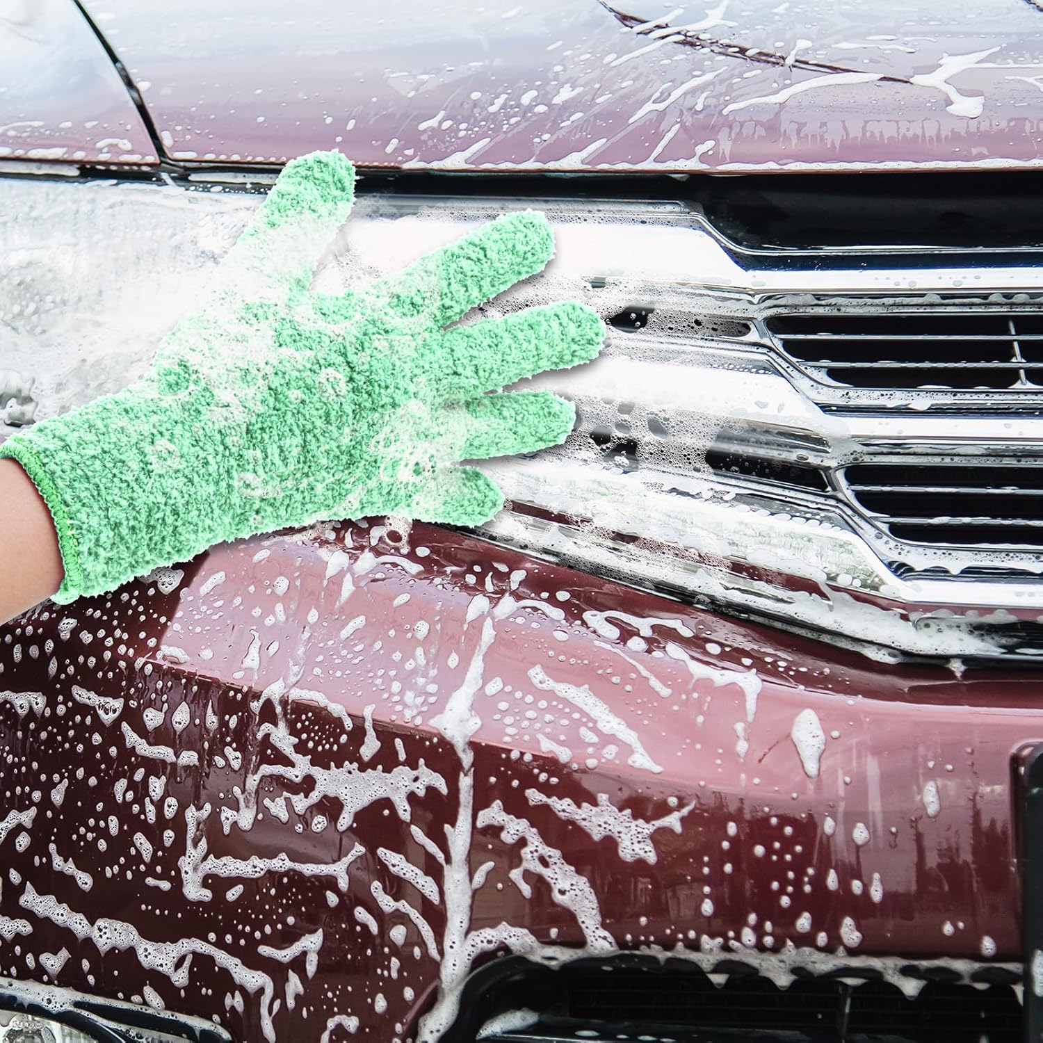 Ymapinc - Plant Dusting Gloves, Microfiber Dusters for Cleaning, Kitchen Green Gloves, Reusable Gloves for Home, Computer, Window, Blind, Washing image number 1