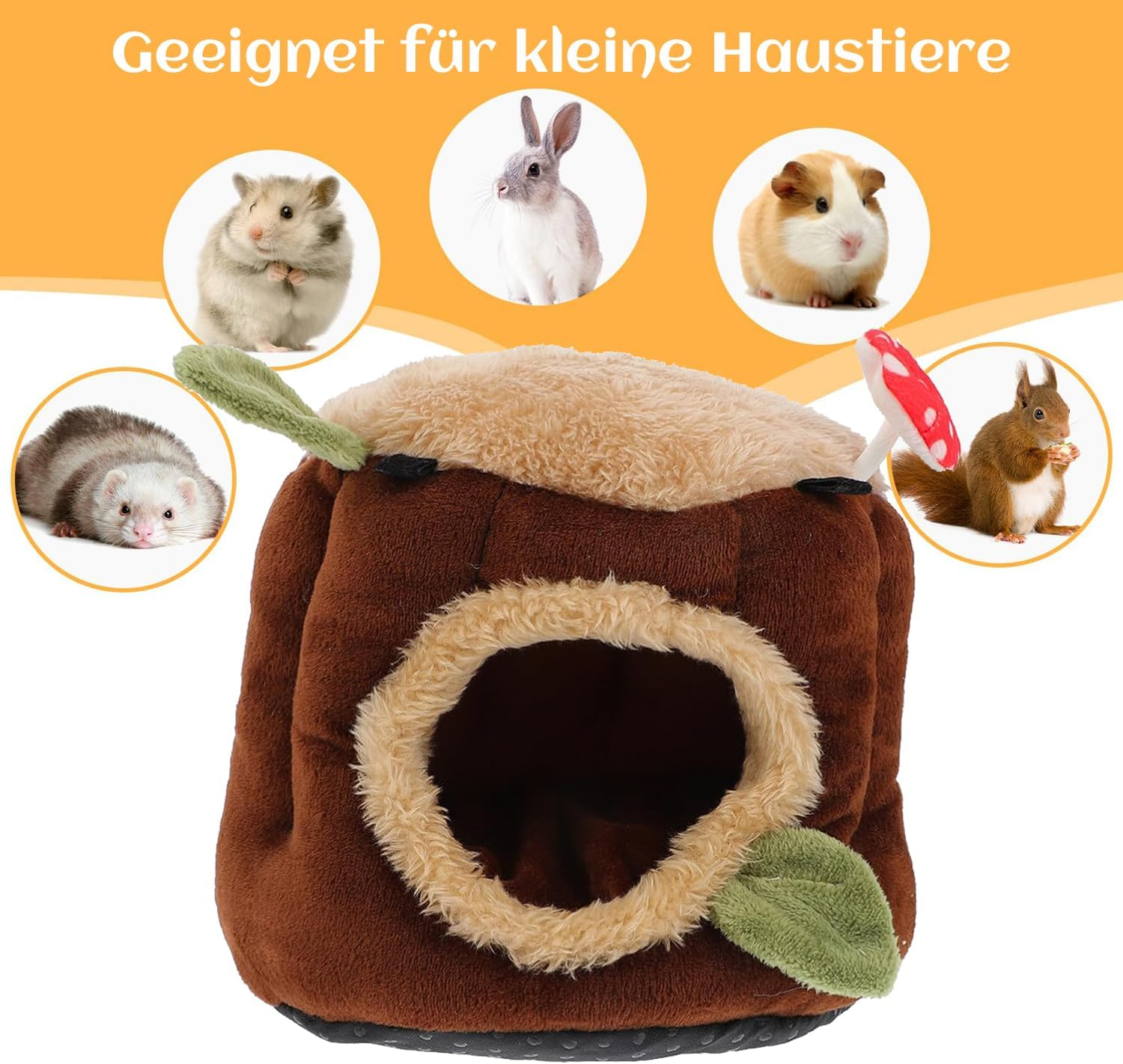 Norhogo Guinea Pig Cave Hammock Small Animal Beds Hideout Hamster Hamster House Hamster House Hammock Guinea Pigs Hammock for Dwarf Rabbits Chinchilla Hedgehog Parrot image number 5