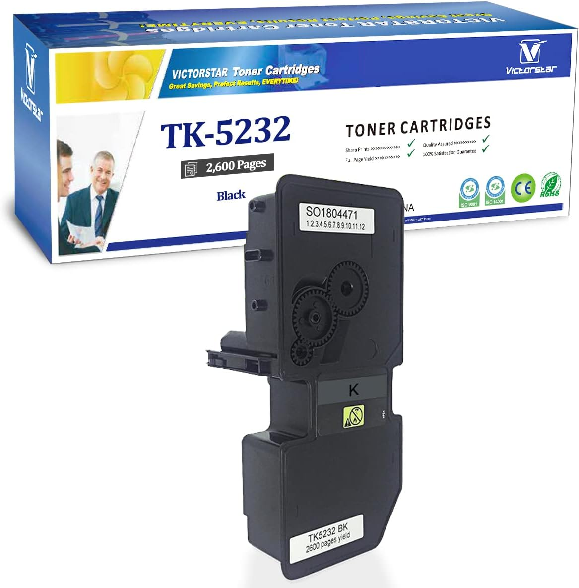 VICTORSTAR @ Compatible Toner Cartridge TK5232 / TK-5232 for Kyocera ECOSYS P5021Cdn, P5021Cdw, M5521Cdn, M5521Cdw Laser Printers (Black)