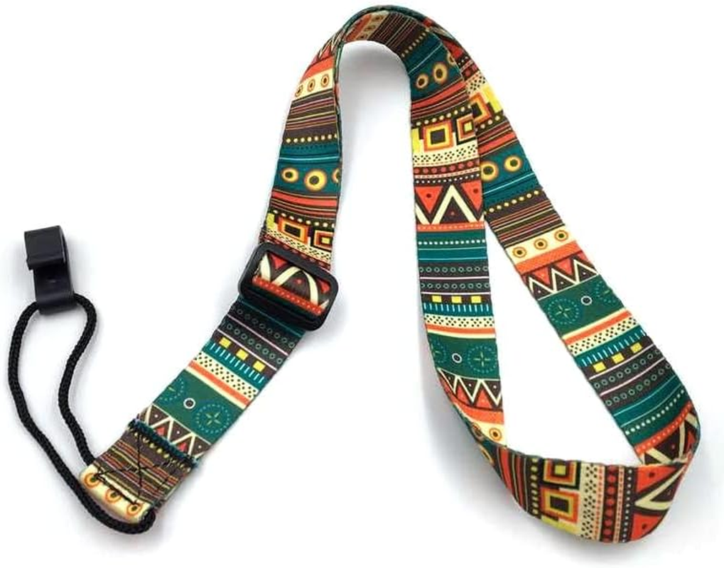 Ukulele Strap, Adjustable Mayan Style Ethnic Guitar Strap with Clip, 23"-55" ，For Acoustic Guitar, Electric Guitar, Bass, and Ukulele image number 2
