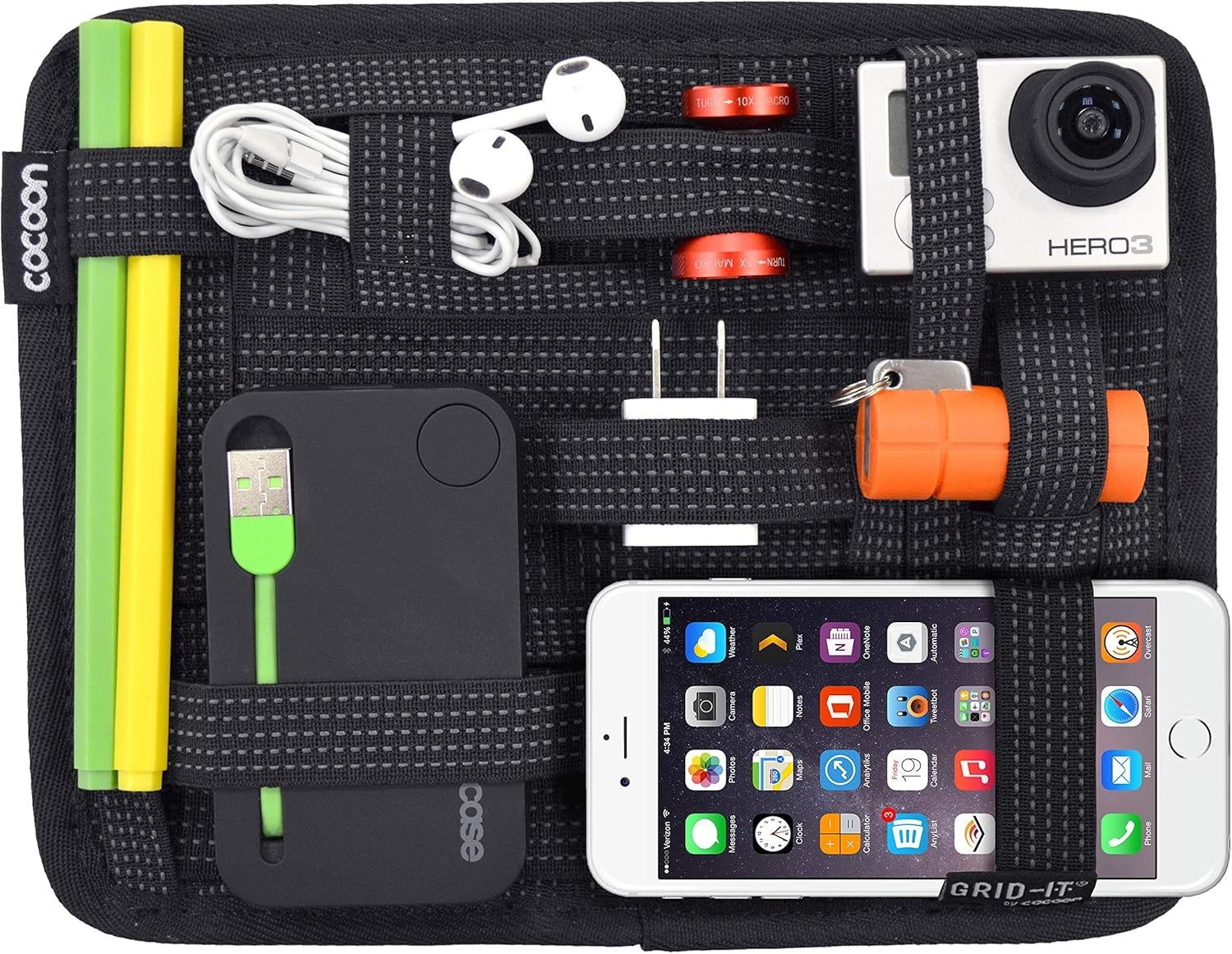 Cocoon CPG7RD GRID-IT!&reg; Organizer Small 7.25" X 9.25" (Racing Red) - 1 Count (Pack Of 1), Black