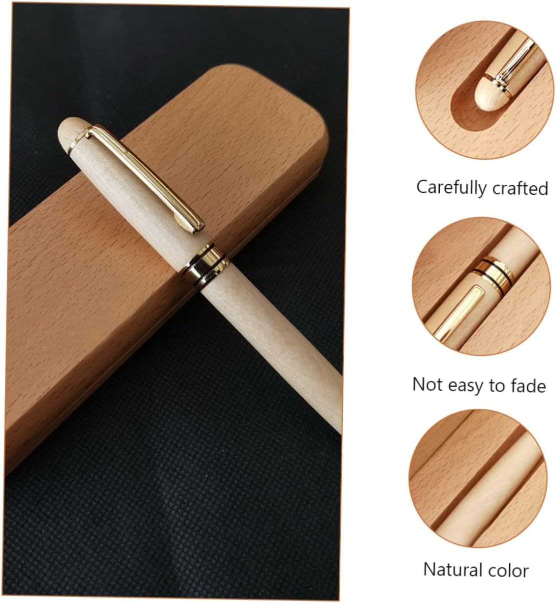 PERSELOSO Handcrafted Wooden Pen Box Vintage Pencil Case Pen Storage Office Stationery Product image number 4