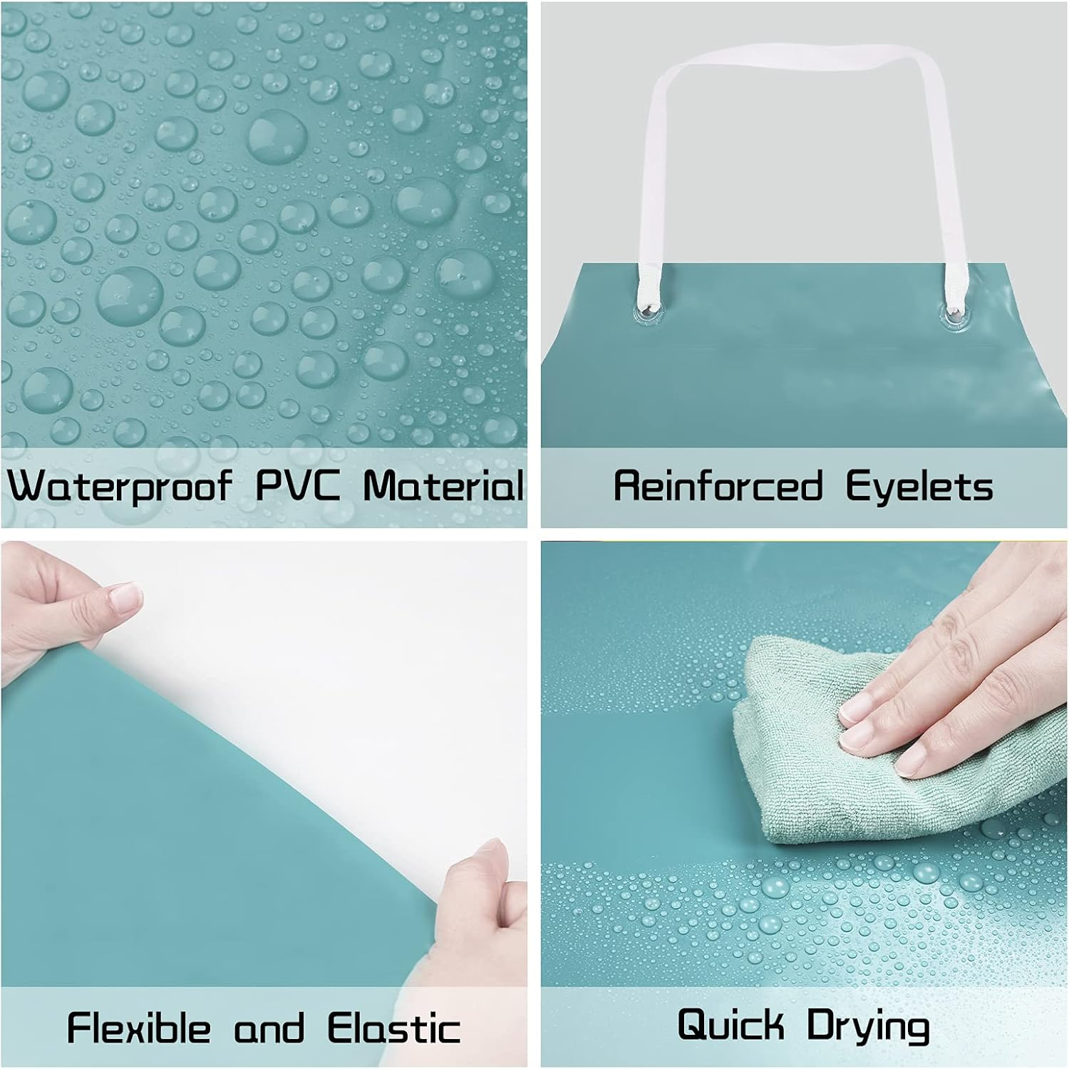 Surblue Waterproof Rubber Vinyl Apron Chemical Resistant Work Safe Clothes image number 4