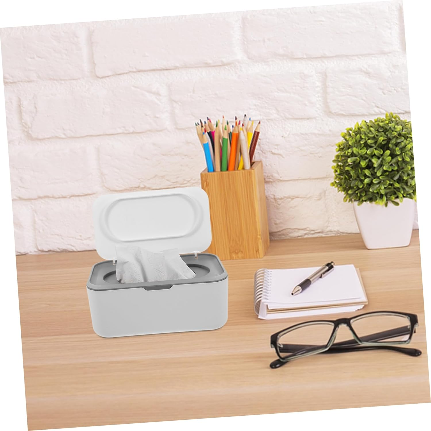 Tissue Box Dispenser Large Capacity Storage for Kitchen Dustproof Moisture Retention Home Office Use image number 6