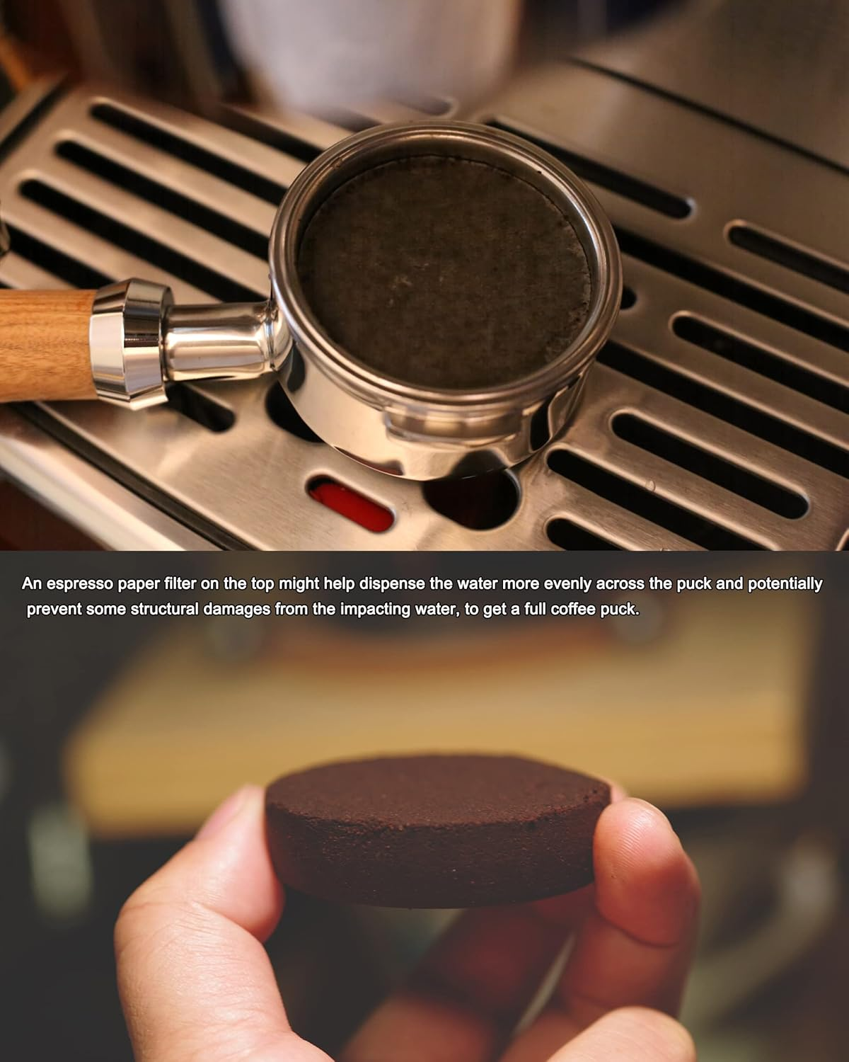 Espresso Paper Filter 58Mm, 300Pcs Disposable Espresso Puck Paper Filters and Filter Storage Holder Compatible with 58Mm Portafilters Basket - Keep Shower Screen Clean