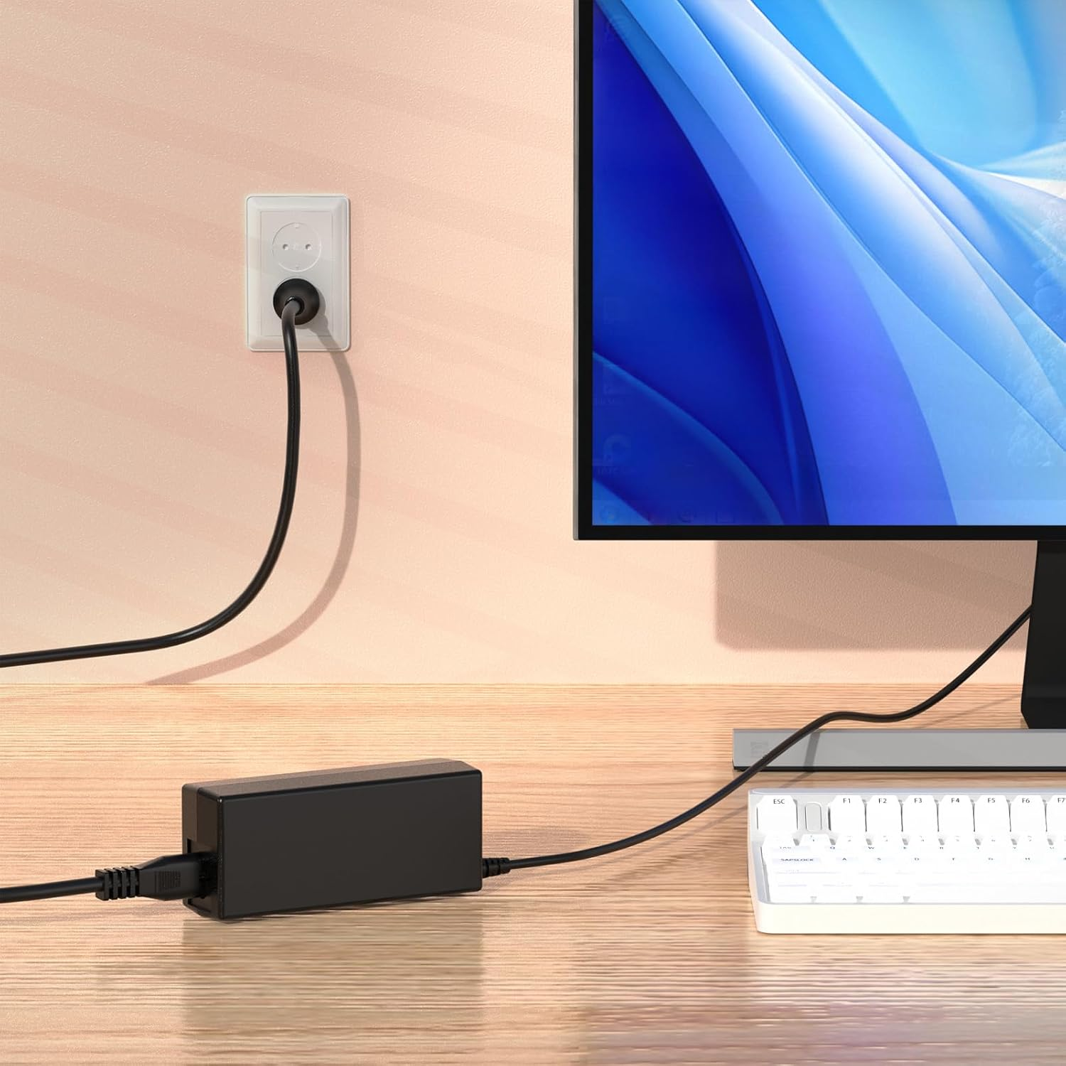 14V AC Power Supply Adapter for Samsung Monitor U28E590D S22D300HY S27D390H S27D390H S24D390HL S24B150BL S22C300H SAD04914F S24D300 Syncmaster LCD/TFT 770 760V 1501MP TV Charger Power Cord image number 6