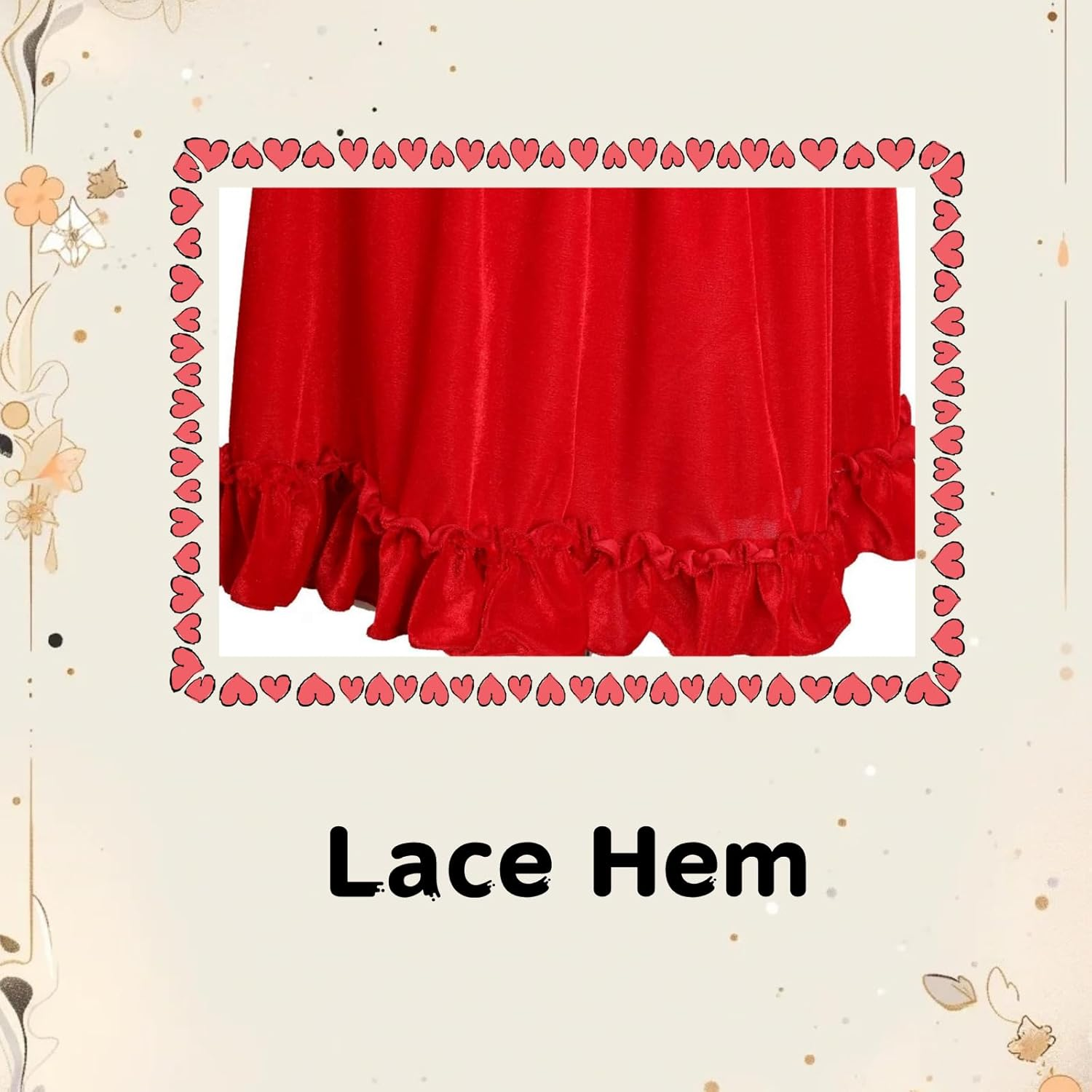 Little Red Riding Hood Cape,Adult Red Velvet Cloak with Hood Fairytale Character Halloween Costumes Accessories for Women image number 2