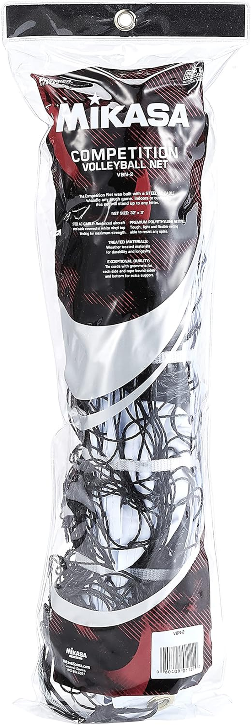 Mikasa VBN-2 Competition Volleyball Net, 32' X 3' image number 1