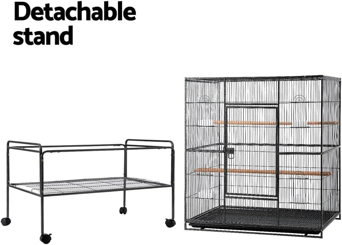 I.Pet Bird Cage Large Cages 160Cm Parrot Aviary Stand-Alone Budgie Wheels Castor image number 6