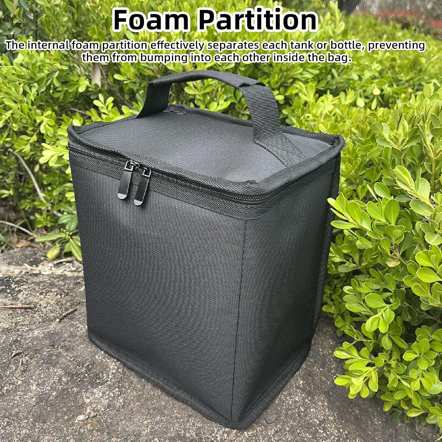 Butane Fuel Canister Cover, anti Collision ​Fuel ​Cylinder Storage Bag for Beer Bottles Camping Lanterns - Khaki image number 3
