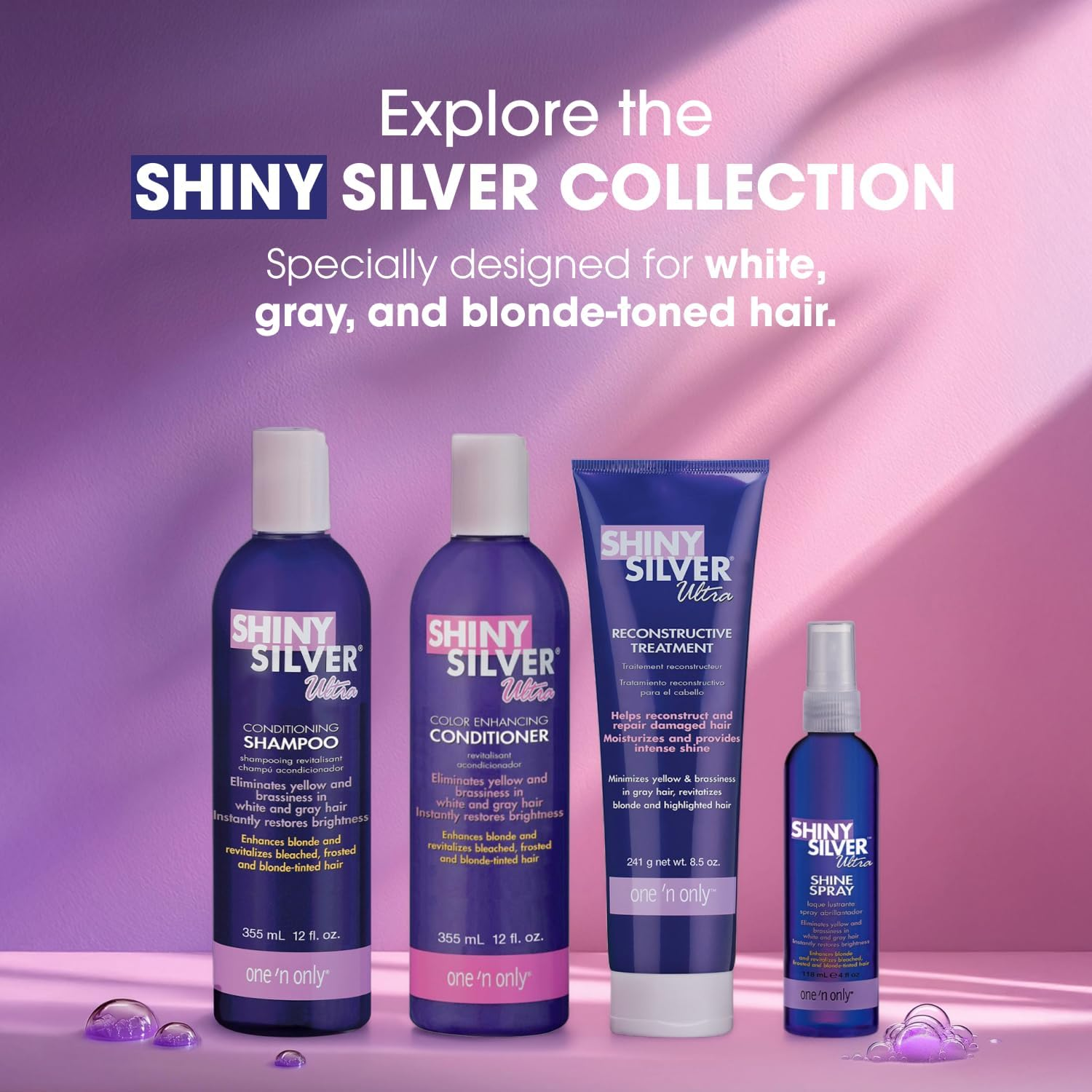 Conairpro Shiny Silver Ultra Shampoo 12 Oz. image number 2